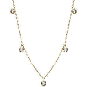 18k 925 Diamonds by the Yard Station Necklace
